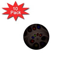 Fractal Fantasy Abstract Pattern 1  Mini Buttons (10 Pack)  by Wegoenart