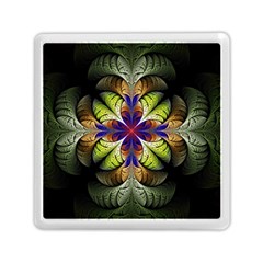 Fractal Flower Fantasy Design Memory Card Reader (square) by Wegoenart