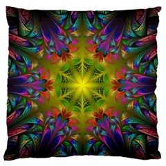 Fractal Abstract Background Pattern Large Flano Cushion Case (two Sides) by Wegoenart