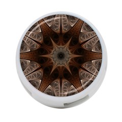Fractal Abstract Star Pattern 4-port Usb Hub (two Sides) by Wegoenart