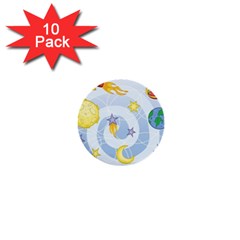 Science Fiction Outer Space 1  Mini Buttons (10 Pack)  by Wegoenart
