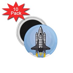Rocket Shuttle Spaceship Science 1 75  Magnets (10 Pack)  by Wegoenart