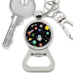 Space Astronomy Decorative Symbols Seamless Pattern Vector Illustration Bottle Opener Key Chain by Nexatart