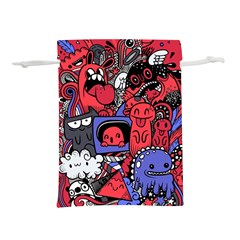 Abstract Grunge Urban Pattern With Monster Character Super Drawing Graffiti Style Vector Illustratio Lightweight Drawstring Pouch (m) by Nexatart