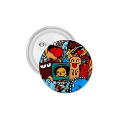 Abstract Grunge Urban Pattern With Monster Character Super Drawing Graffiti Style 1 75  Buttons by Nexatart