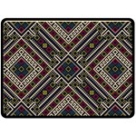 Zentangle Style Geometric Ornament Pattern Double Sided Fleece Blanket (Large)  80 x60  Blanket Front