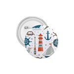 Nautical Elements Pattern Background 1.75  Buttons Front