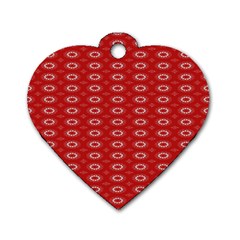 Red Kalider Dog Tag Heart (one Side) by Sparkle