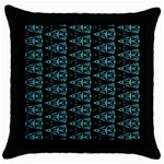 Digital Triangles Throw Pillow Case (Black) Front