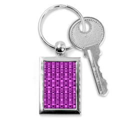 Digital Violet Key Chain (rectangle) by Sparkle