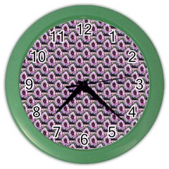 Flowers Pattern Color Wall Clock by Sparkle