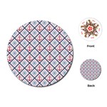 Seamless Pattern With Cross Lines Steering Wheel Anchor Playing Cards Single Design (Round) Front