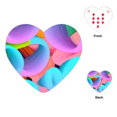 3d Color Swings Playing Cards Single Design (heart) by Sparkle