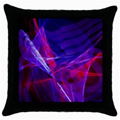 Fractal Flash Throw Pillow Case (black) by Sparkle