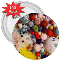 Colorful Choas 3  Buttons (100 Pack)  by Sparkle