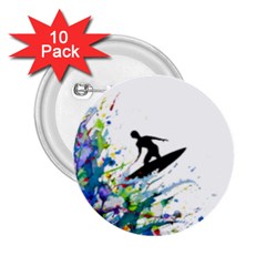 Nature Surfing 2 25  Buttons (10 Pack)  by Sparkle