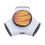 Orange Strips 3-Port USB Hub Front