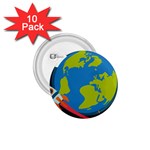 Spaceship Design 1.75  Buttons (10 pack) Front