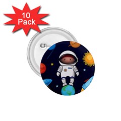 Boy Spaceman Space Rocket Ufo Planets Stars 1 75  Buttons (10 Pack) by Vaneshart