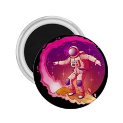 Astronaut Spacesuit Standing Surfboard Surfing Milky Way Stars 2 25  Magnets by Vaneshart