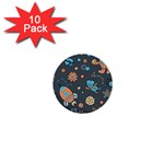 Space Seamless Pattern 1  Mini Buttons (10 pack)  Front