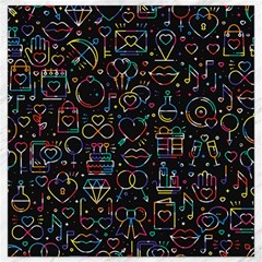 Seamless Pattern With Love Symbols Canvas 16  X 16  by Vaneshart