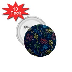 Hand Drawn Brazilian Carnival Seamless Pattern With Maracas Music Instruments 1 75  Buttons (10 Pack) by Vaneshart