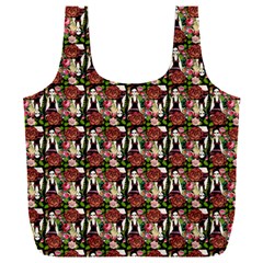 Swimmer 20s Black Full Print Recycle Bag (xxl) by snowwhitegirl