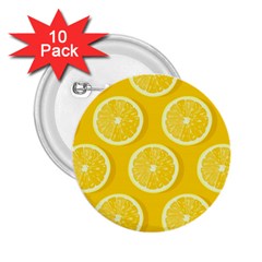 Lemon Fruits Slice Seamless Pattern 2 25  Buttons (10 Pack)  by Vaneshart