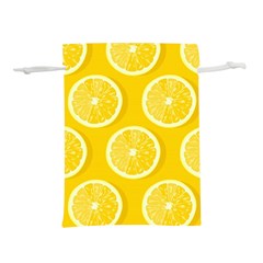 Lemon Fruits Slice Seamless Pattern Lightweight Drawstring Pouch (s) by Vaneshart