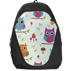 Forest Seamless Pattern With Cute Owls Backpack Bag by Vaneshart