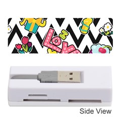 Vector Romantic Love Seamless Pattern Memory Card Reader (stick) by Vaneshart