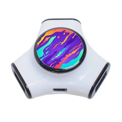 Multicolored Abstract Background 3-port Usb Hub by Vaneshart