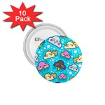 Cloud Seamless Pattern 1.75  Buttons (10 pack) Front