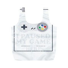 Ipaused2 Full Print Recycle Bag (m) by ChezDeesTees