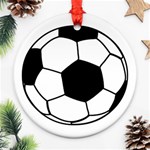 Soccer Lovers Gift Round Ornament (Two Sides) Back