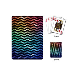 Digital Waves Playing Cards Single Design (mini) by Sparkle