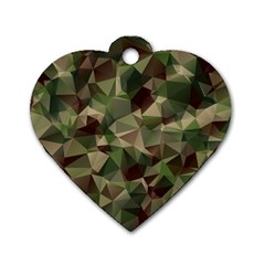 Abstract Vector Military Camouflage Background Dog Tag Heart (two Sides) by Vaneshart