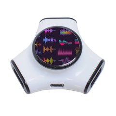 Colorful-sound-wave-set 3-port Usb Hub by Vaneshart