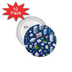 Isometric-seamless-pattern-megapolis 1 75  Buttons (10 Pack) by Vaneshart