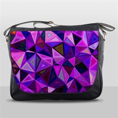 Triangular-shapes-background Messenger Bag by Vaneshart