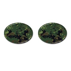Military Background Grunge-style Cufflinks (oval) by Vaneshart