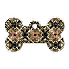Seamless-mexican-pattern Dog Tag Bone (two Sides) by Vaneshart