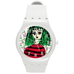 Freddy Girl Wall Round Plastic Sport Watch (m) by snowwhitegirl