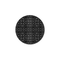 Black And White Ethnic Ornate Pattern Golf Ball Marker by dflcprintsclothing