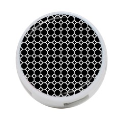 Pattern Abstrait Ronds Noir 4-port Usb Hub (one Side) by kcreatif