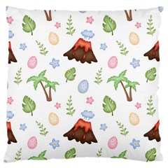 Cute Palm Volcano Seamless Pattern Large Flano Cushion Case (two Sides) by BangZart