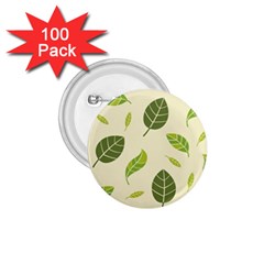 Leaf Spring Seamless Pattern Fresh Green Color Nature 1 75  Buttons (100 Pack)  by BangZart