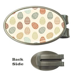 Seamless Pattern Colorful Easter Egg Flat Icons Painted Traditional Style Money Clips (oval)  by BangZart