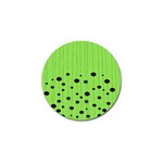Bubbles at Strings Lemon Green and black, geometrical pattern Golf Ball Marker (4 pack) Front